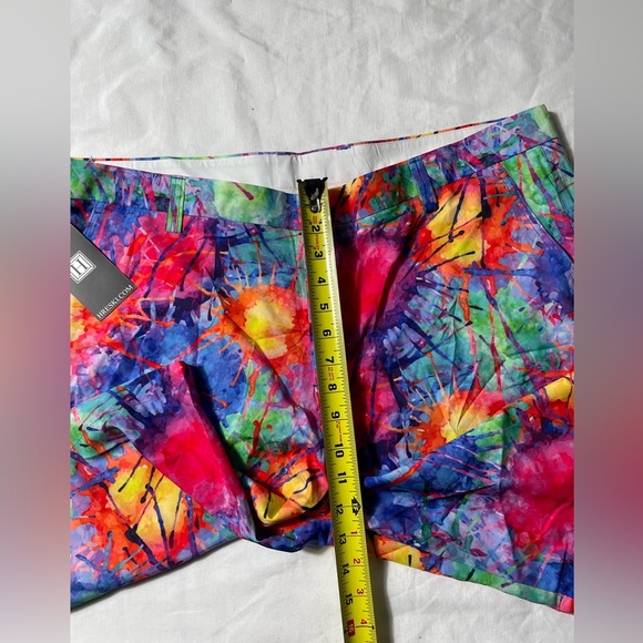 NWT Hreski Explosion of color mulitcolored golf shorts men’s size 40 - Picture 4 of 6